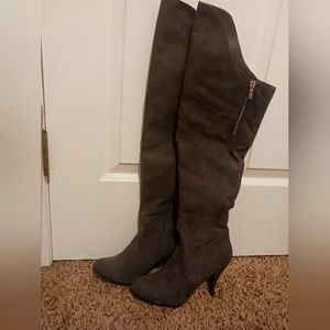 Fergalicious Grey Knee-high Boots